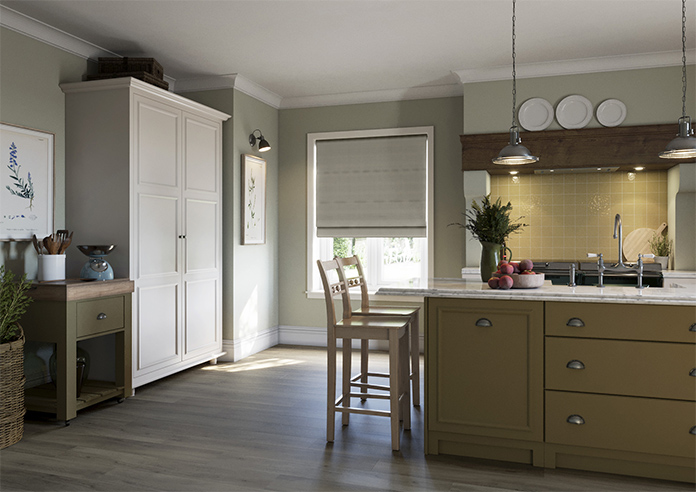 Shima Faux Silk, Pewter - Twist&Fit Roman Blind - Image 7